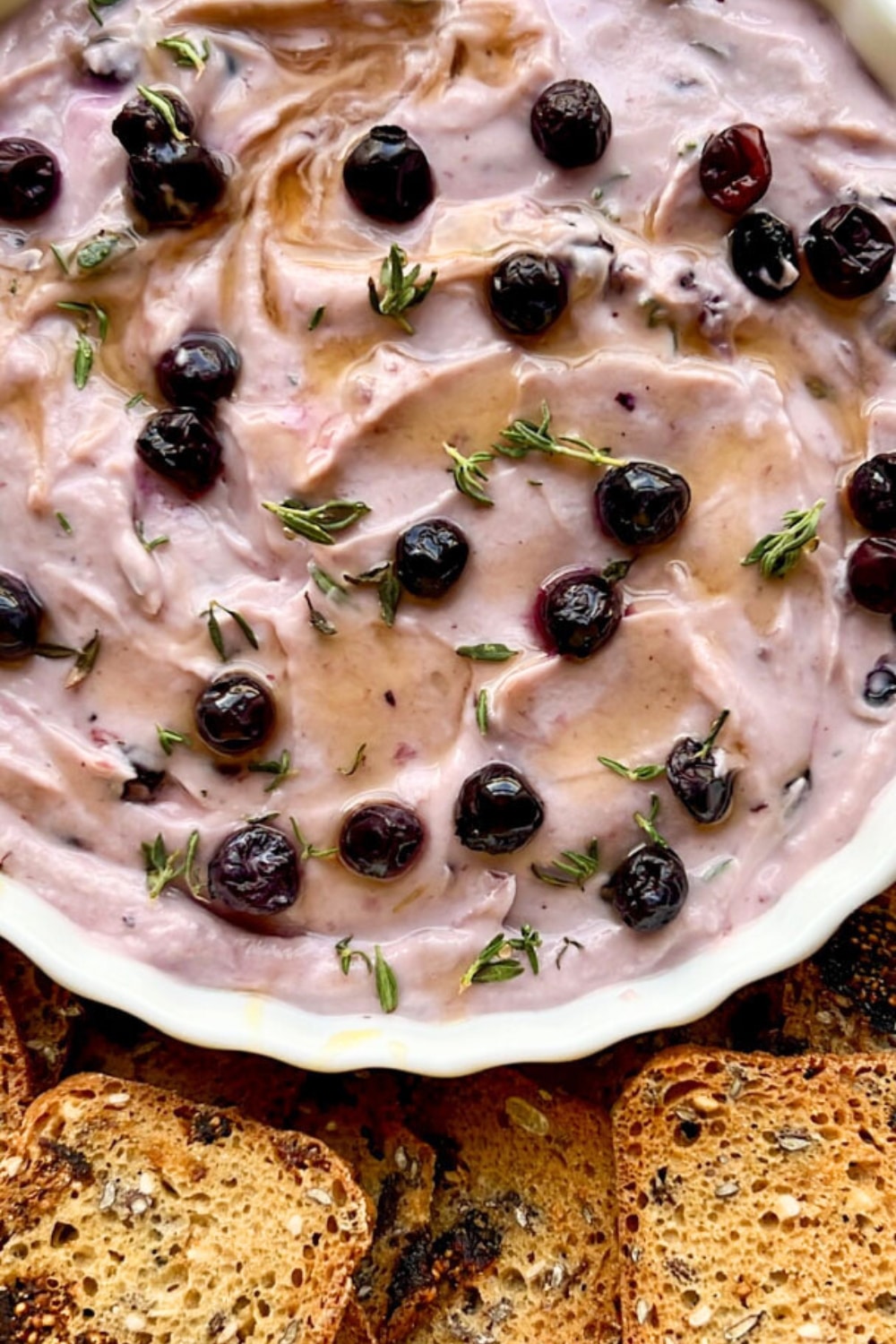 ingredients to make berry goat cheese sprea