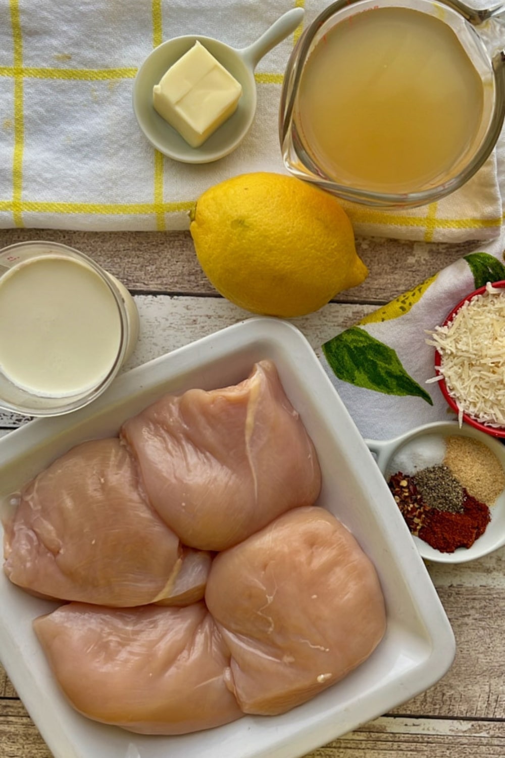 Ingredient to make instant pot creamy parmesan chicken