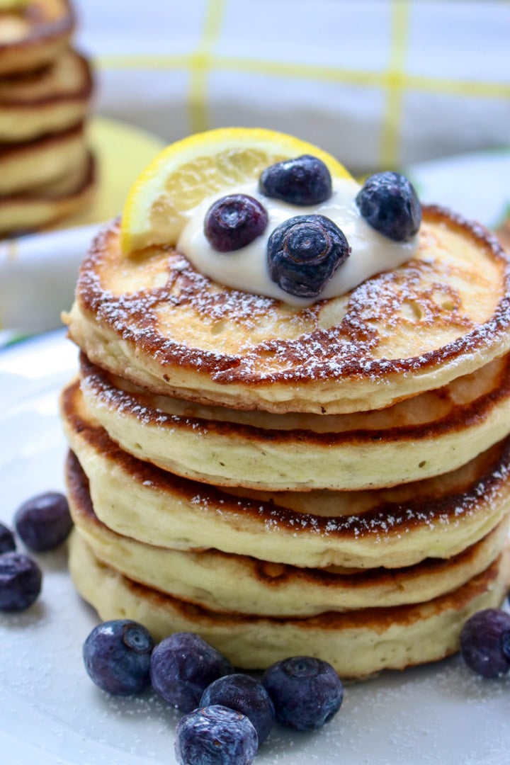 stack of Lemon Ricotta Pancakes