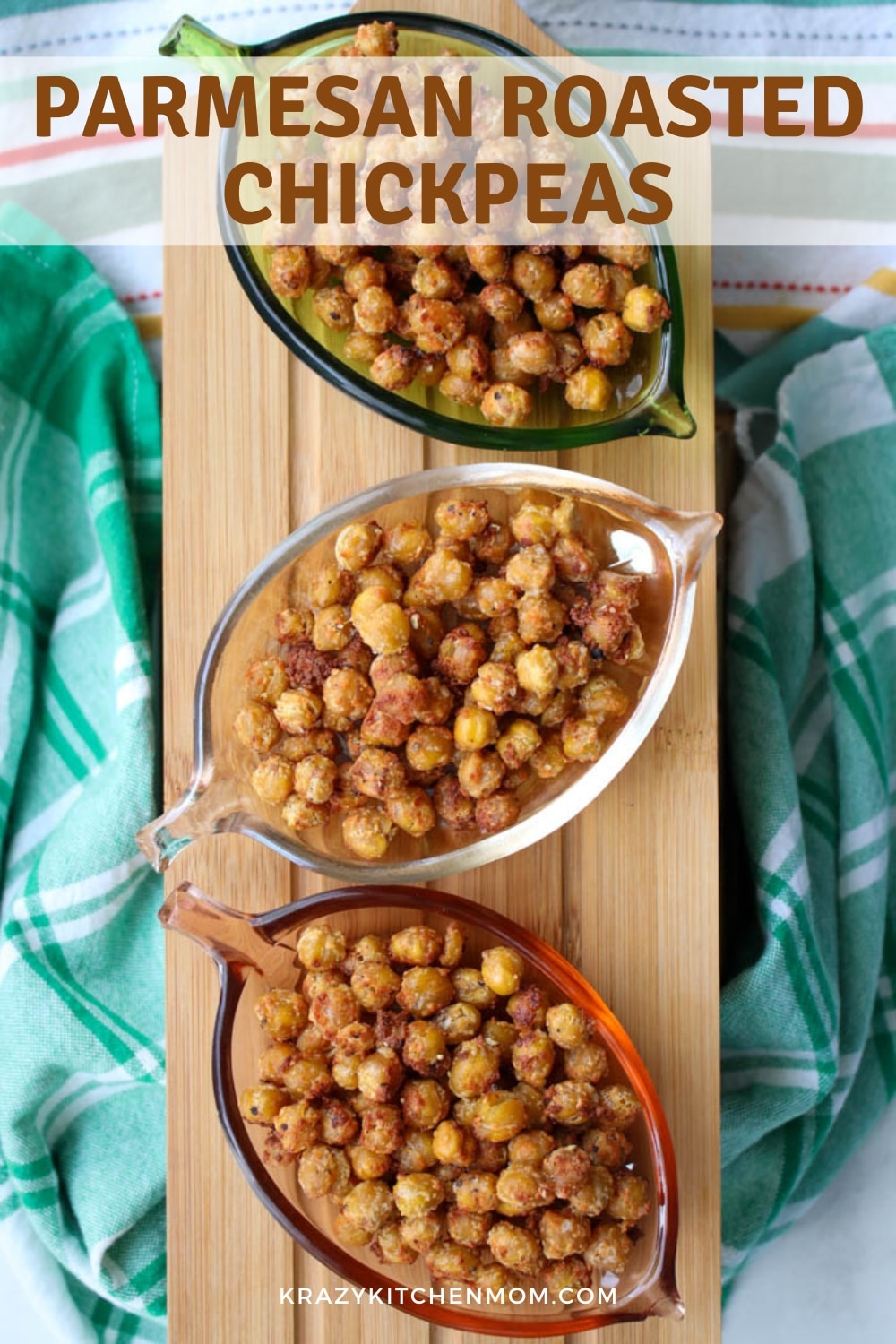 Crunchy Parmesan Chickpeas are more than a healthy, crunchy snack; they are a mouthful of cheesy nutty flavor.  via @krazykitchenmom