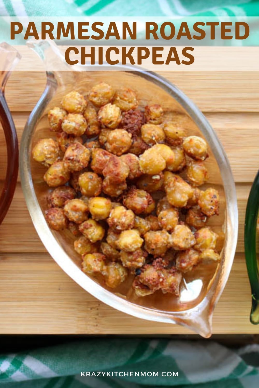 Crunchy Parmesan Chickpeas are more than a healthy, crunchy snack; they are a mouthful of cheesy nutty flavor.  via @krazykitchenmom