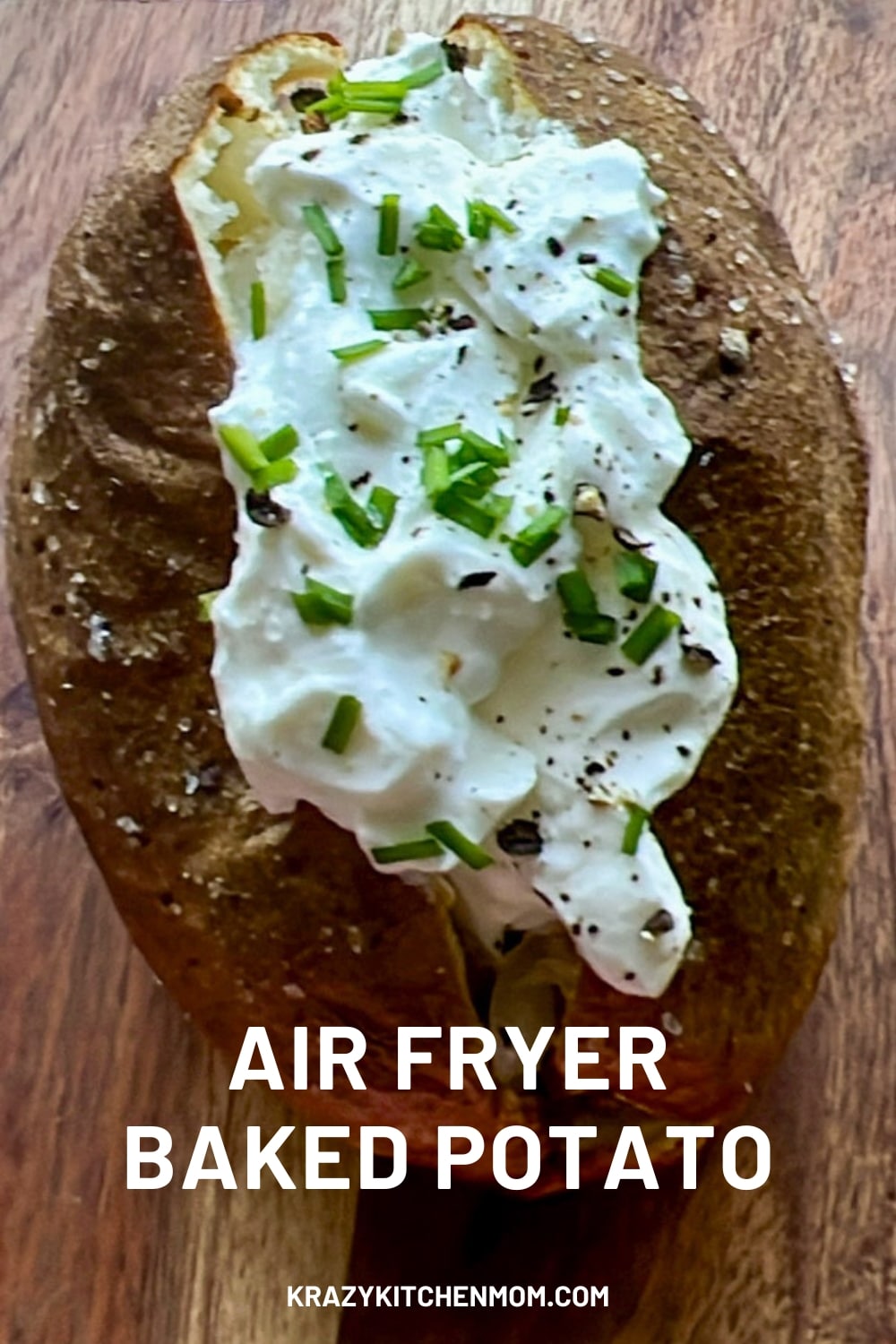 Air Fryer baked potatoes are a quick and convenient way to enjoy crispy golden-brown potatoes with a light fluffy interior.  via @krazykitchenmom
