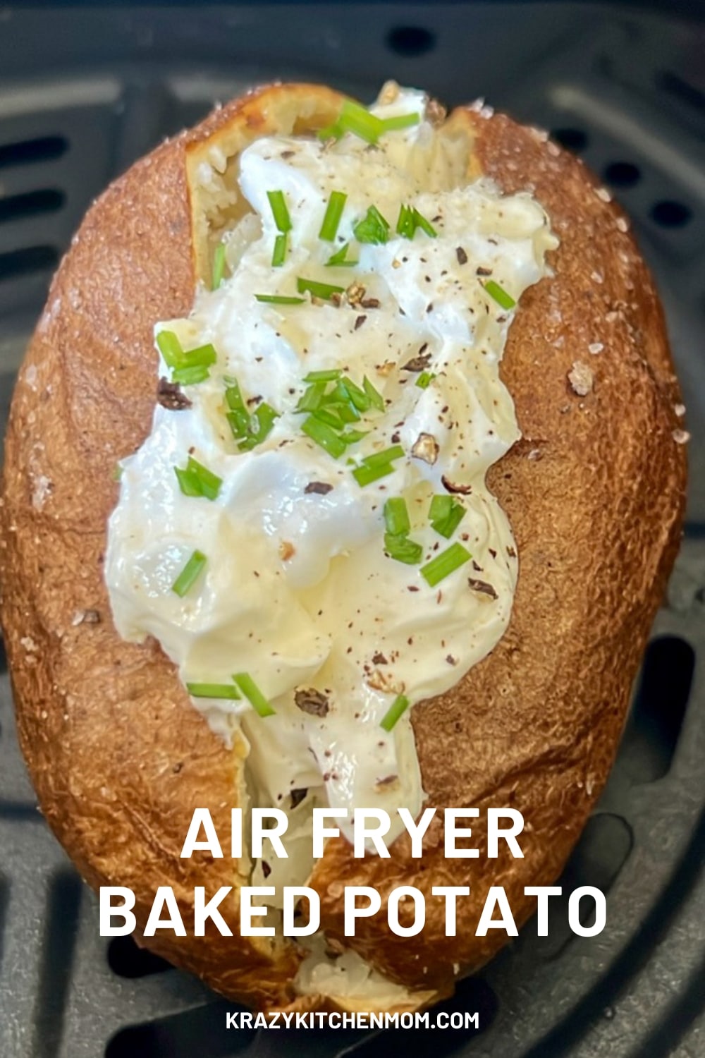 Air Fryer baked potatoes are a quick and convenient way to enjoy crispy golden-brown potatoes with a light fluffy interior.  via @krazykitchenmom