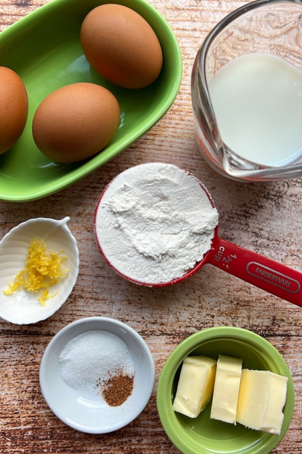 ingredients to make dutch baby pancakes