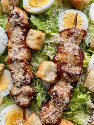 Air Fryer Caesar Chicken Skewers