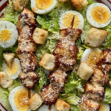 Air Fryer Caesar Chicken Skewers