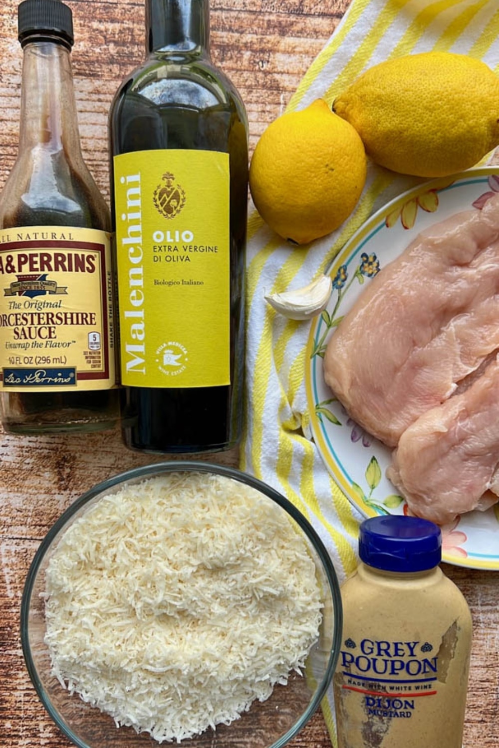 ingredients to make Air Fryer Caesar Chicken Skewers