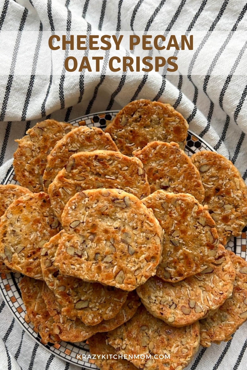 Every holiday party needs these cheesy pecan crips. This recipe is a decadent mix between a cracker and shortbread. via @krazykitchenmom