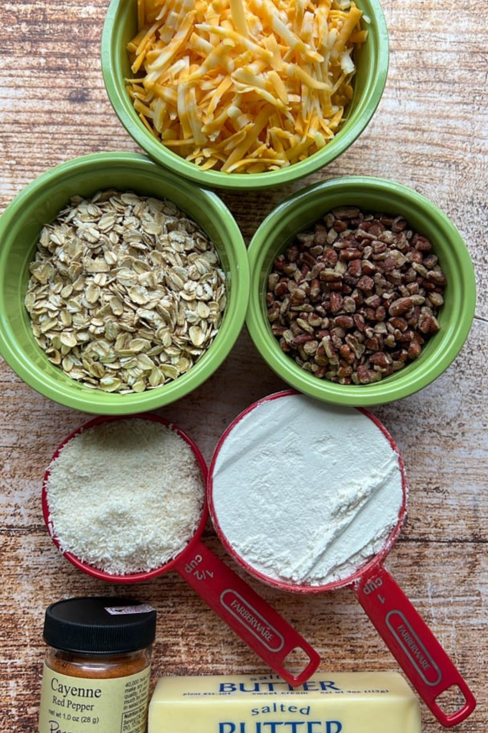 ingredients need to make Cheesy Pecan Oat Crisps