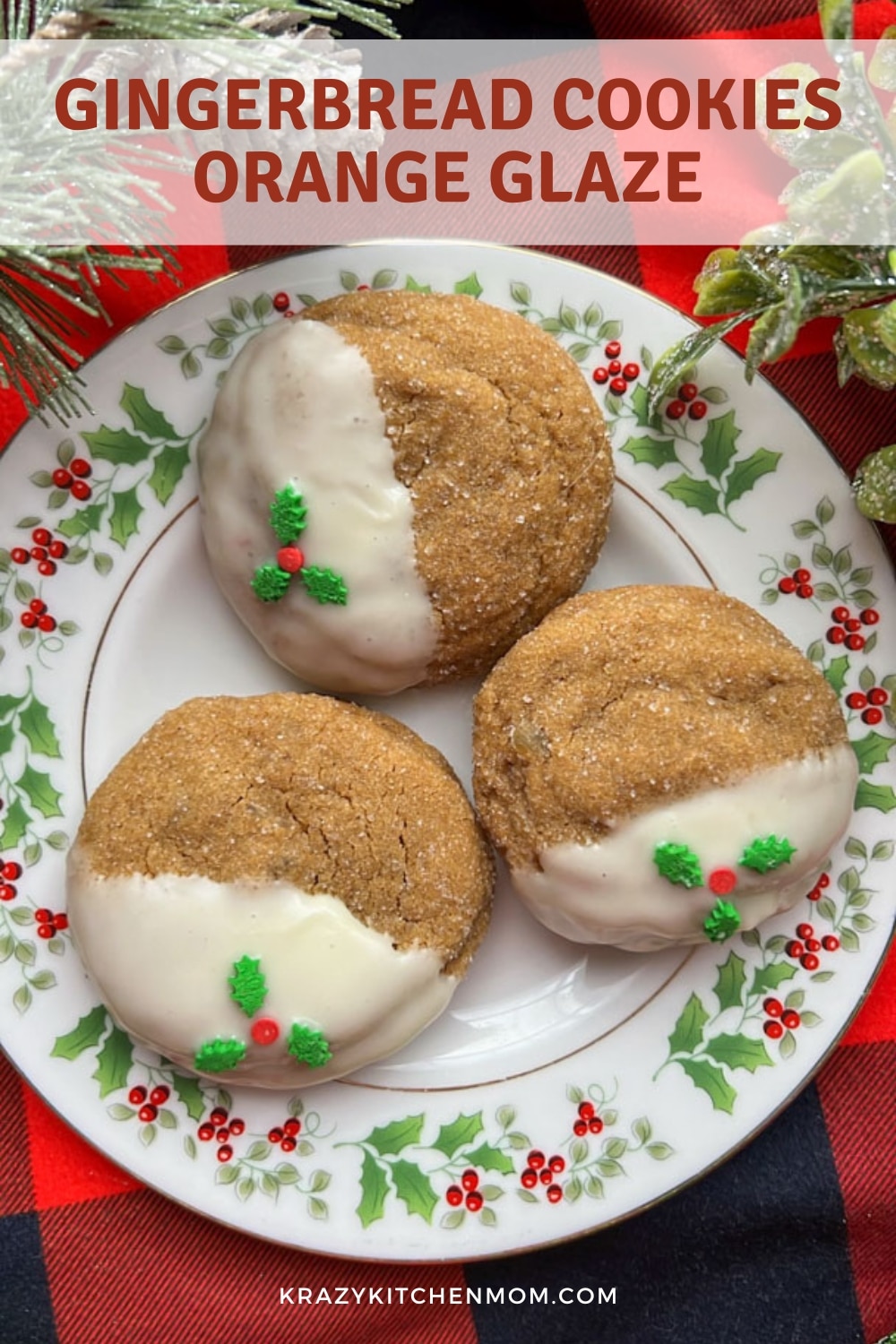 Warm from the oven and kissed with a zesty orange glaze, these gingerbread cookies offer a delightful twist on a classic treat. via @krazykitchenmom