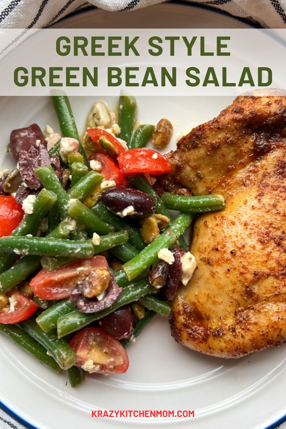 Greek Green Bean Salad is a refreshing and vibrant dish that highlights the flavors of Greece through fresh ingredients. It features crisp green beans, ripe tomatoes, olives, and feta cheese, all tossed in a light, tangy dressing. via @krazykitchenmom