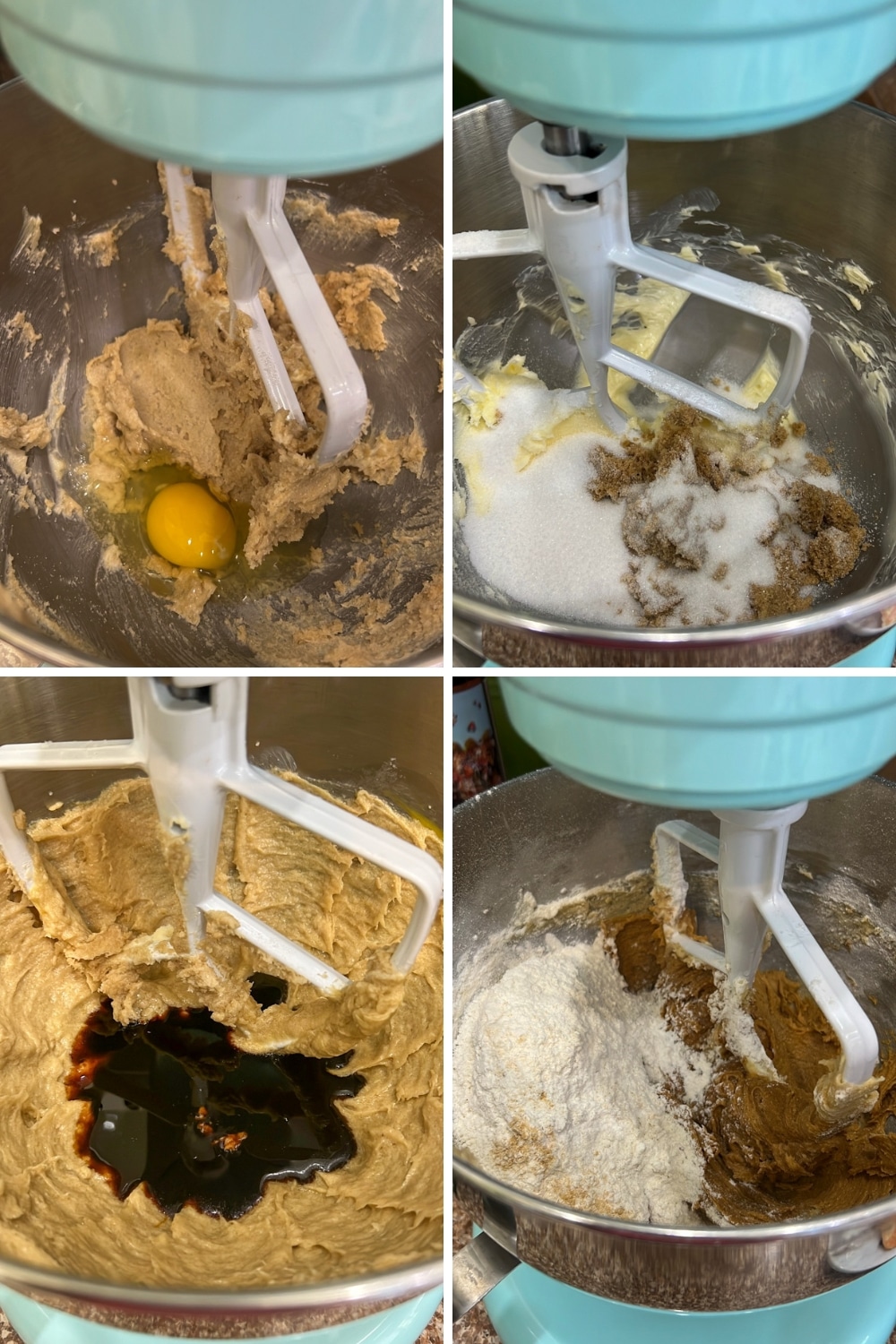 4 PHOTOS SHOWING HOW TO MAKE INGERBREAD COOKIES WITH ORANGE GLAZE