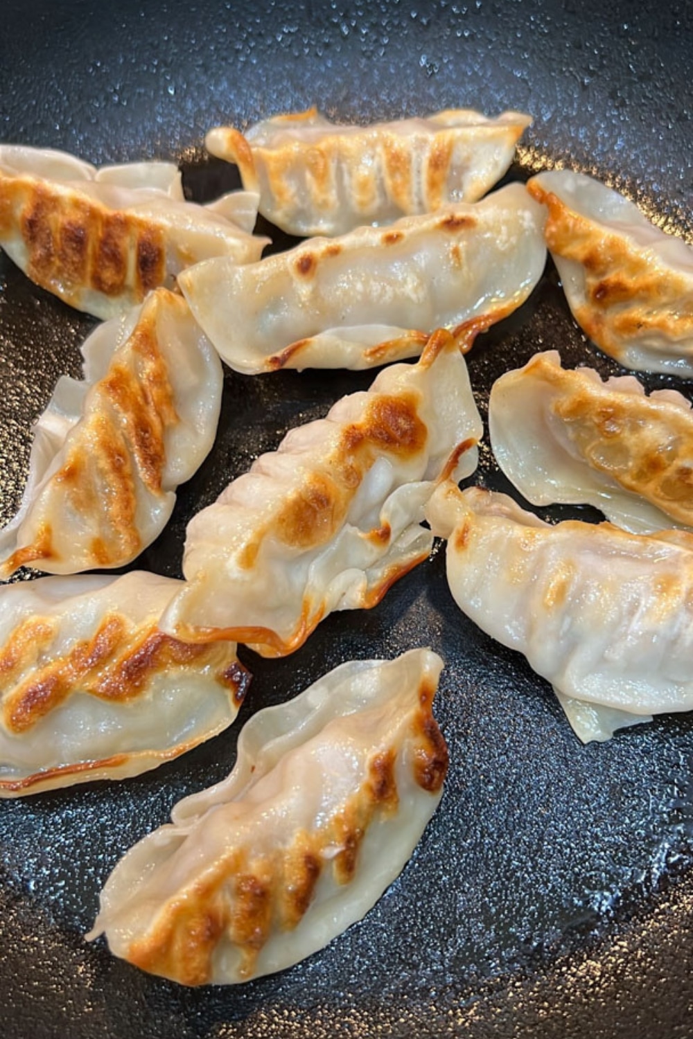 cooked potstickers
