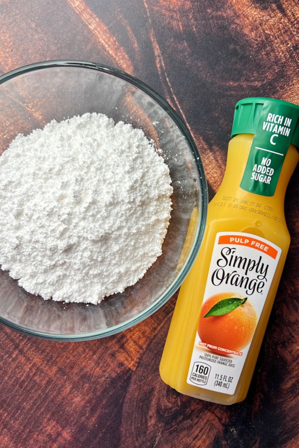ORANGE GLAZE INGREDIENTS