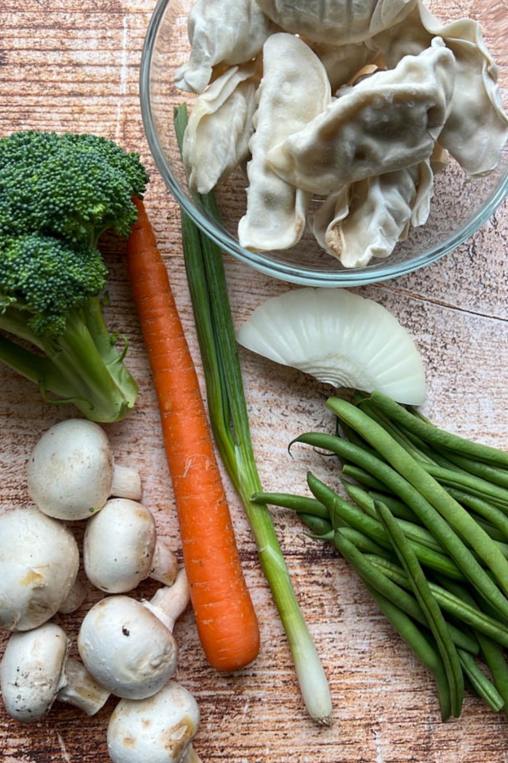 ingredient for make Potsticker Stir Fry