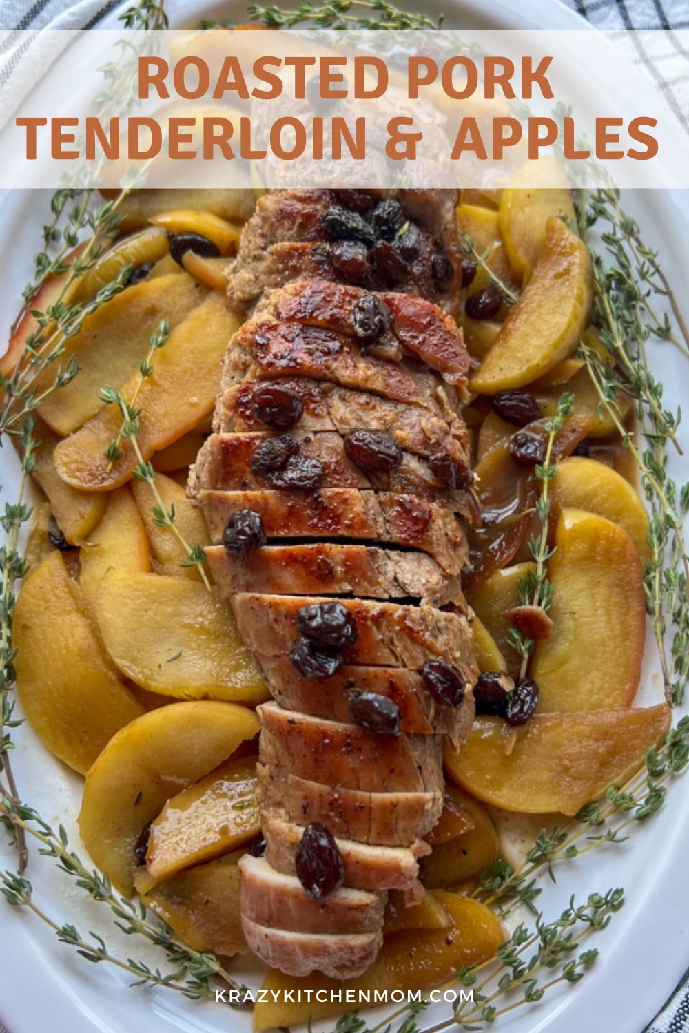 Roasted Pork Tenderloin with Apples combines the savory richness of perfectly cooked pork with the sweet, crisp flavor of apples, creating a dish that is elegant and comforting. via @krazykitchenmom