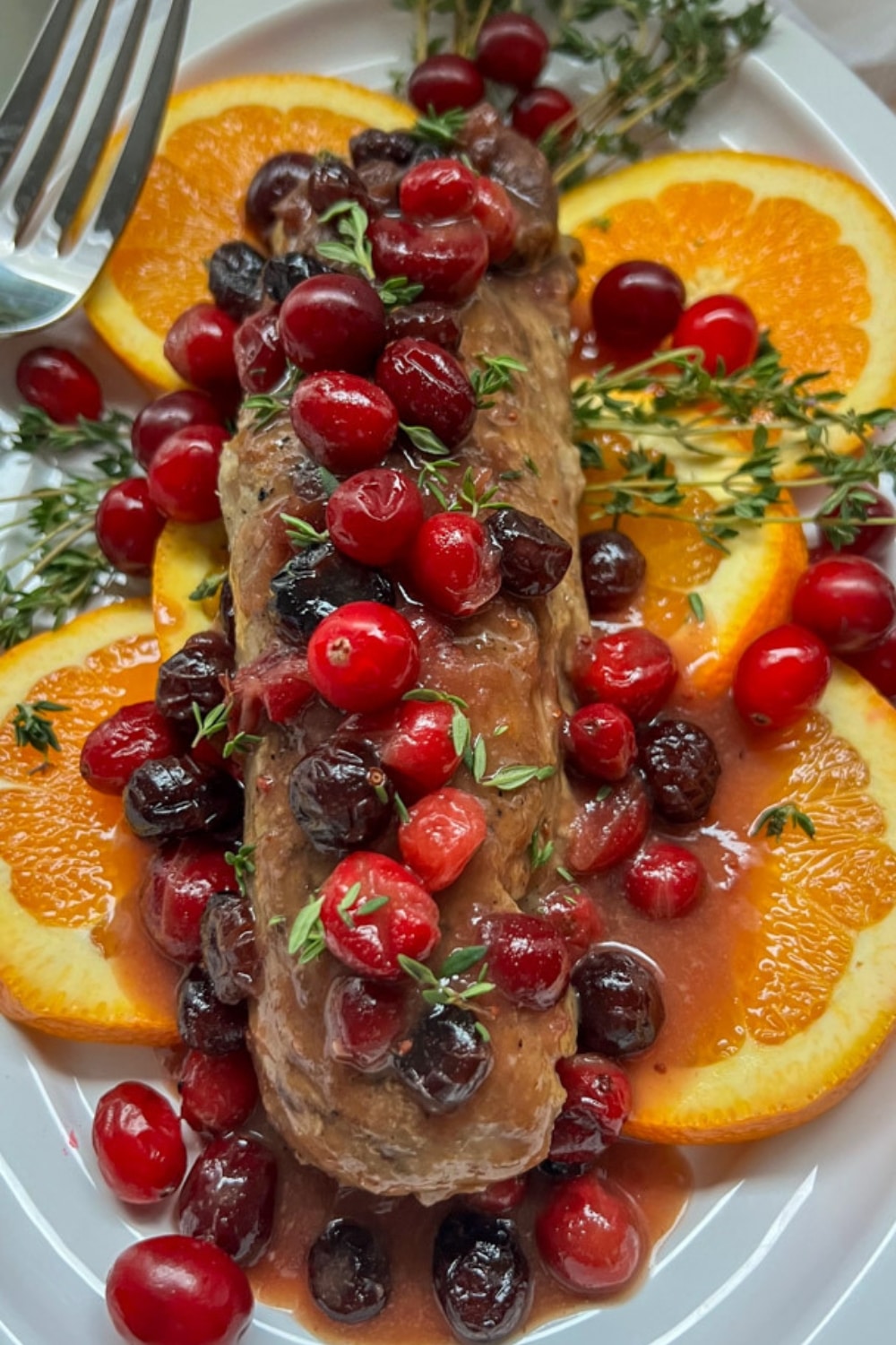 platter of slow cooker pork tenderloin