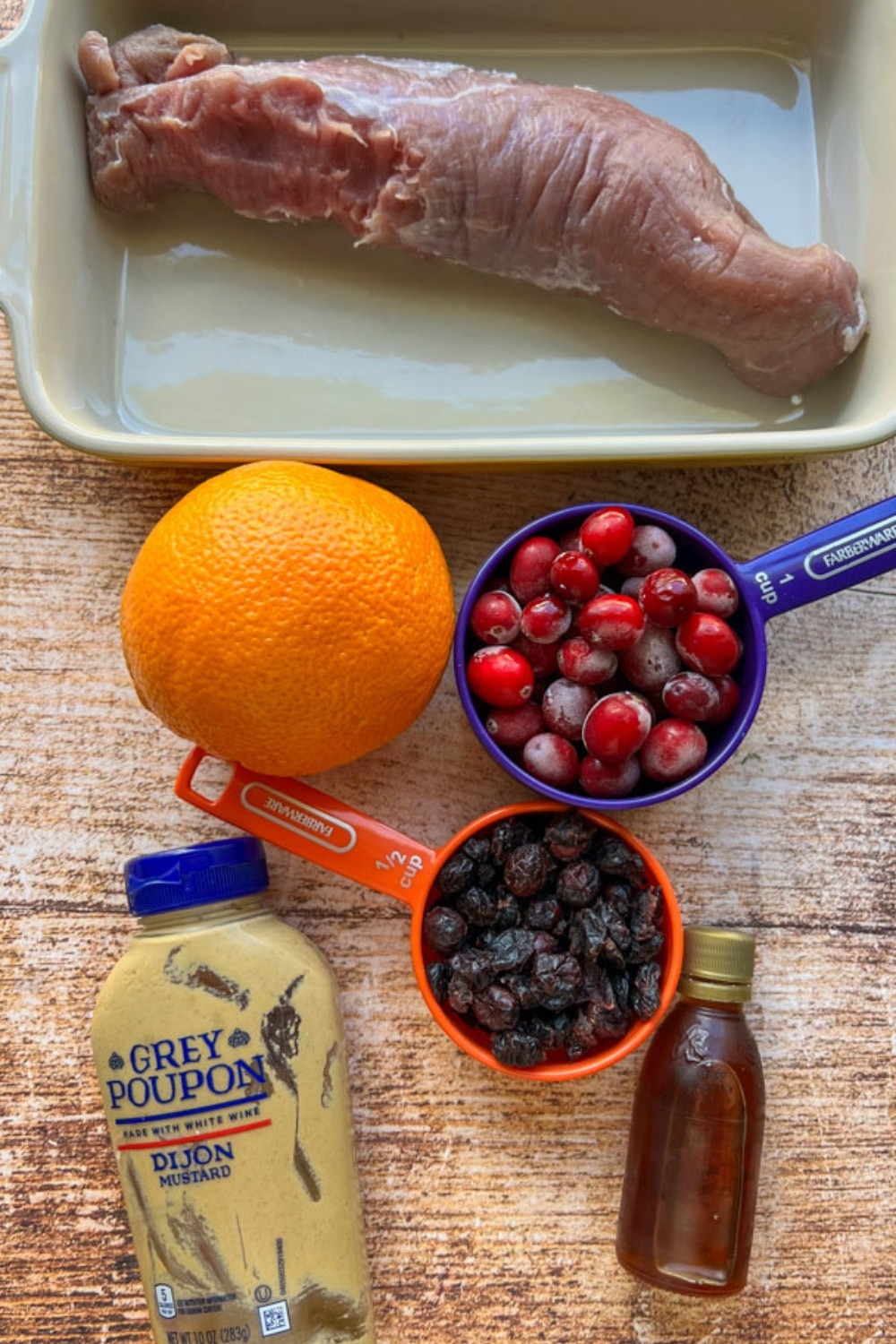 ingredients needed to make slow cooker cranberry pork tenderloin