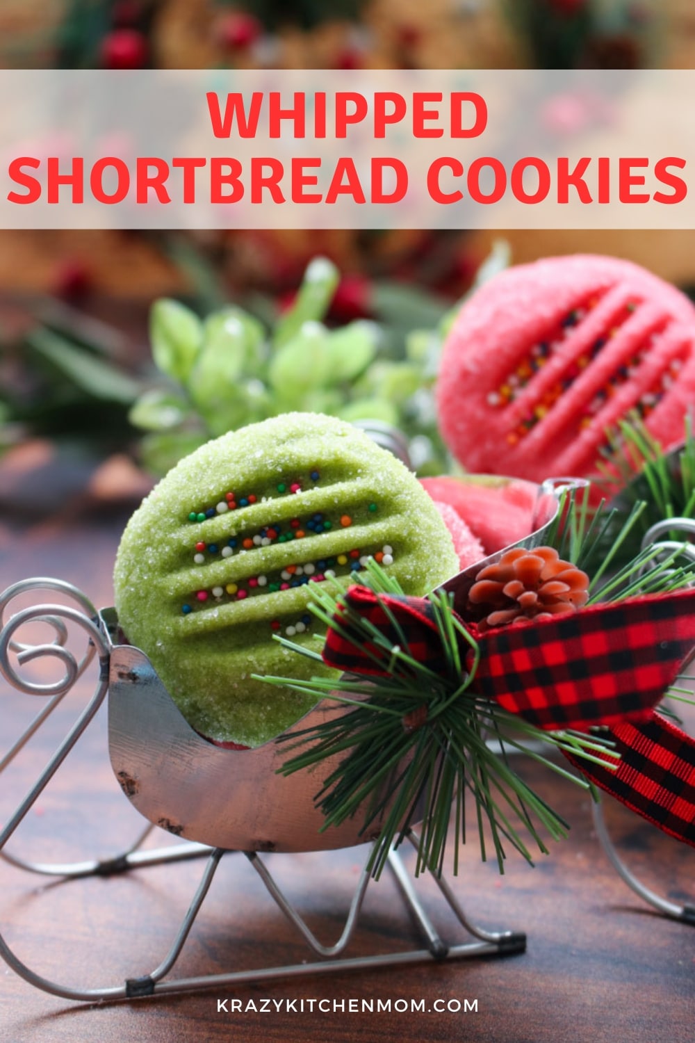Whipped shortbread cookies are a delicate, buttery delight with a light, airy texture that creates a melt-in-your-mouth experience. via @krazykitchenmom