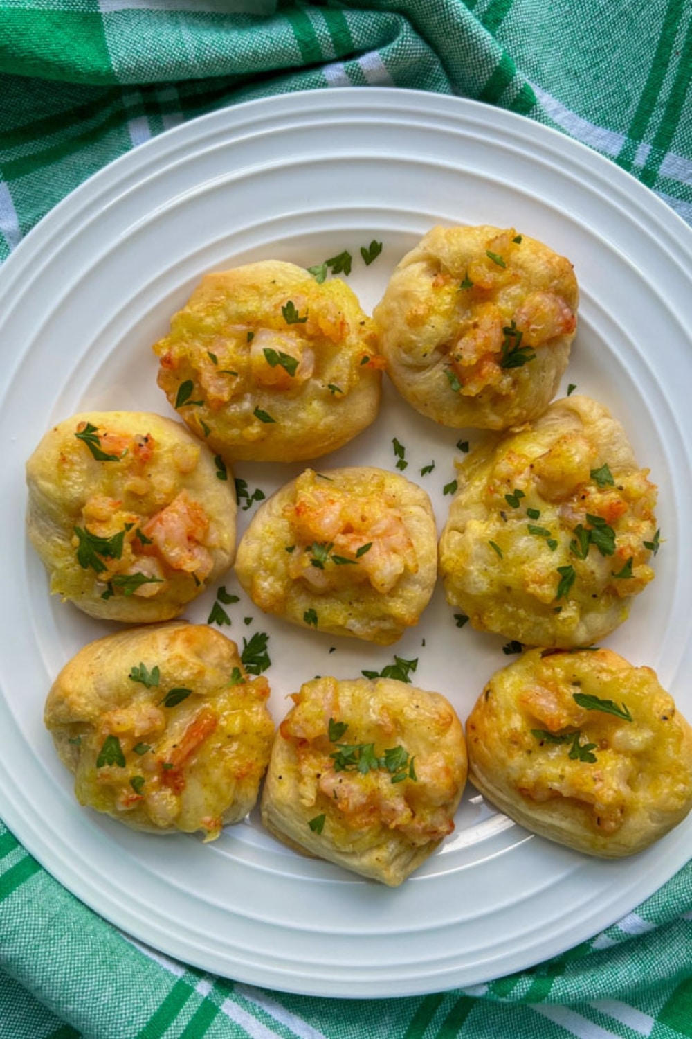 platter of curried shrimp toast appetizer bites