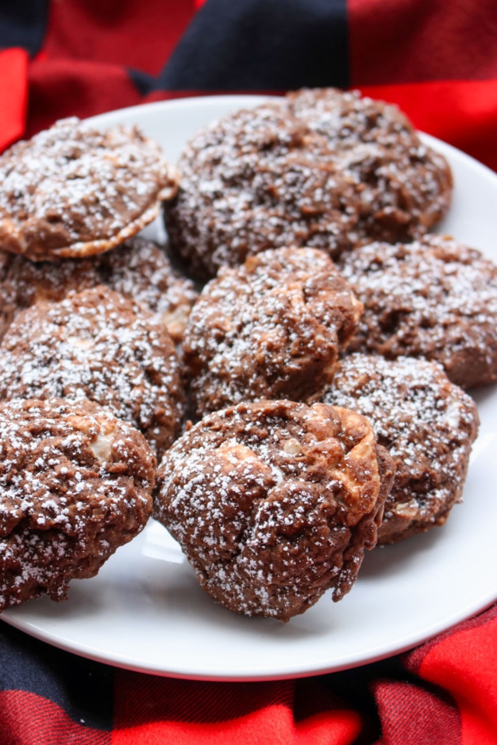 Rocky Road Chocolate Cookies on a plate