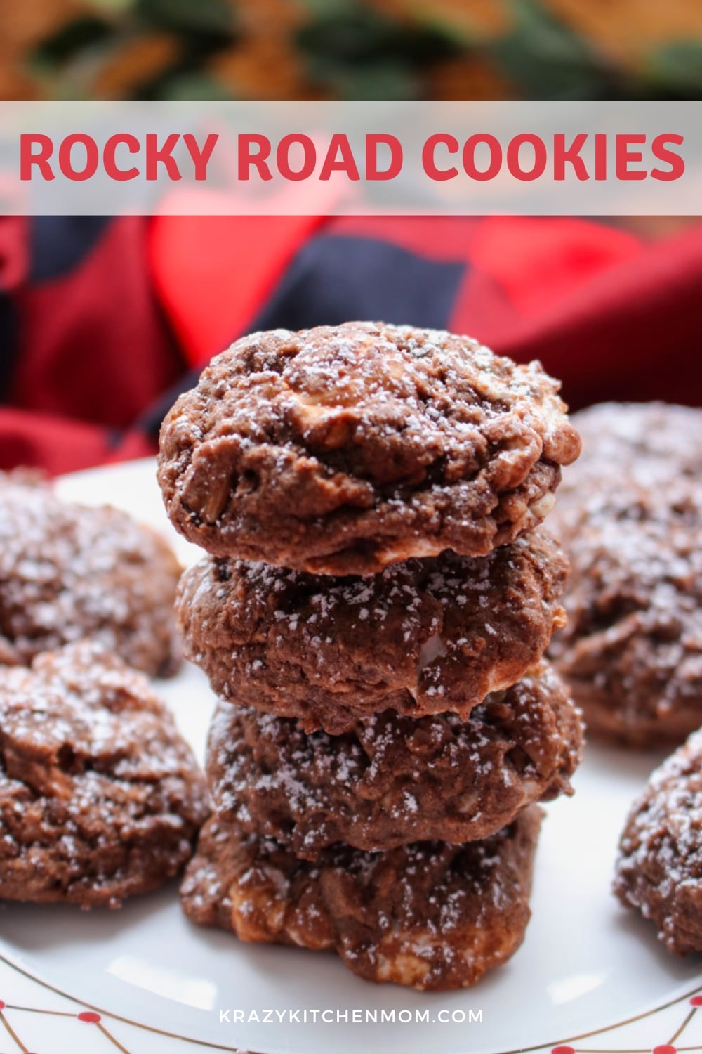 These cookies are fudgy, chewy, thick, and super chocolatey. They are filled with marshmallows, almonds, and chocolate chips.  via @krazykitchenmom