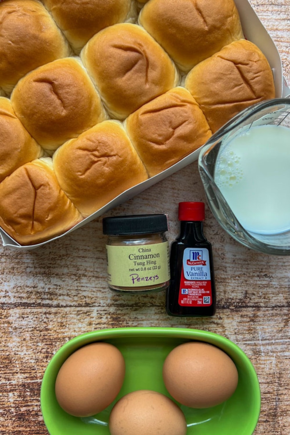 Ingredient needed to make Hawaiian Roll French Toast