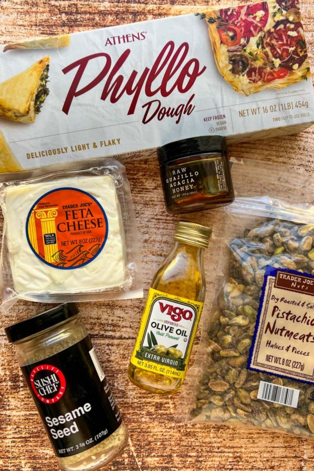 INGREDIENTS USED TO MAKE CRISPY FETA ROLLS
