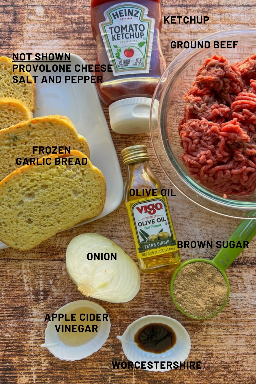 INGREDIENTS NEEDED TO MAKE GARLIC BREAD SLOPPY JOES