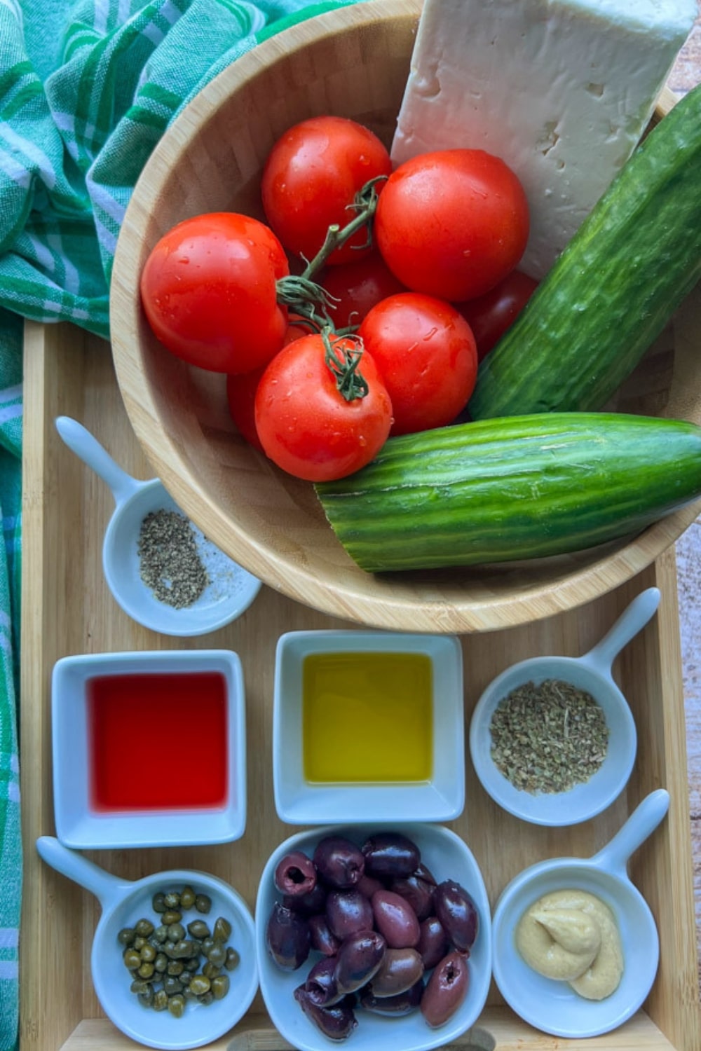 ingredients to make Greek Feta Salad