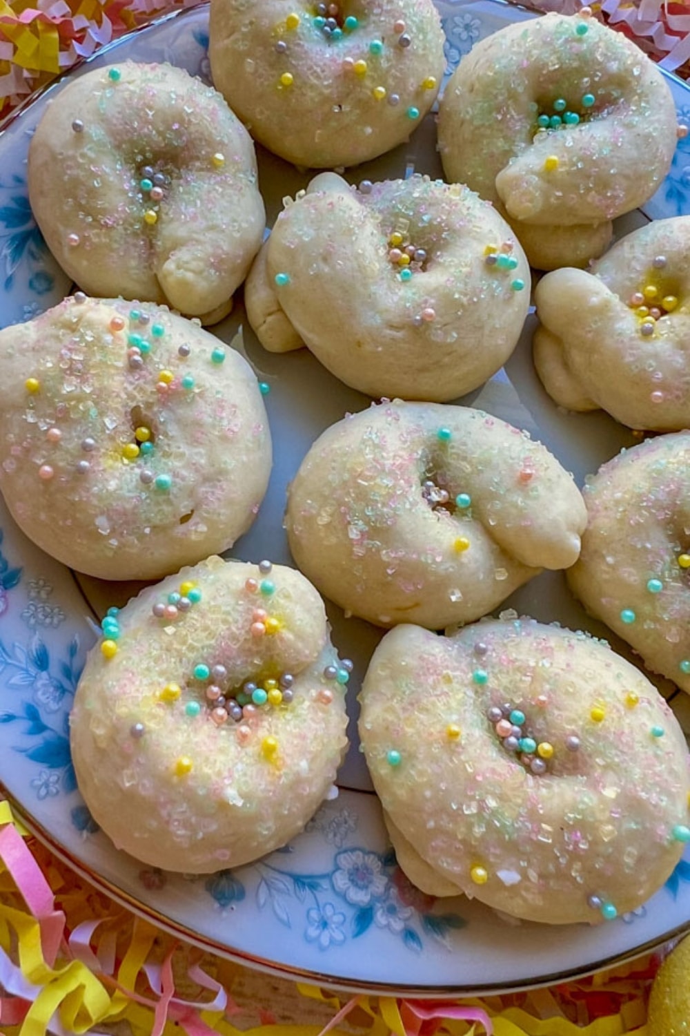Plate of Italian Easter Cookies