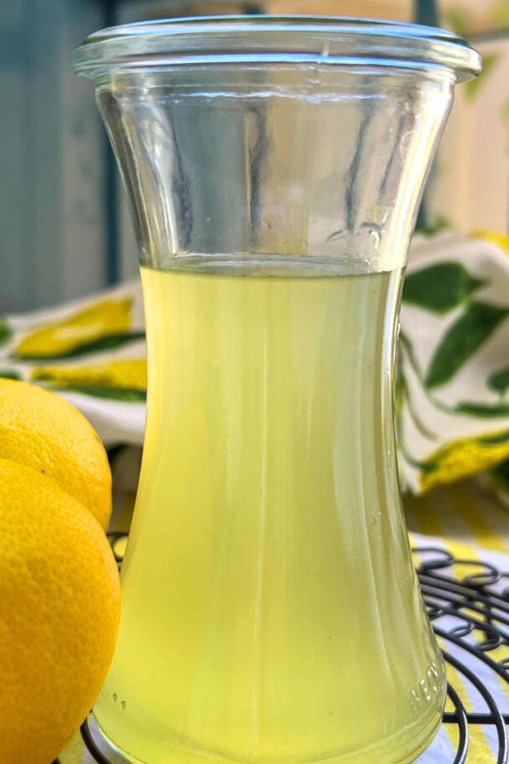 close up of lemon syrup