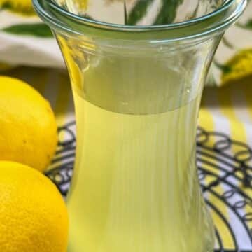 bottle of lemon syrup