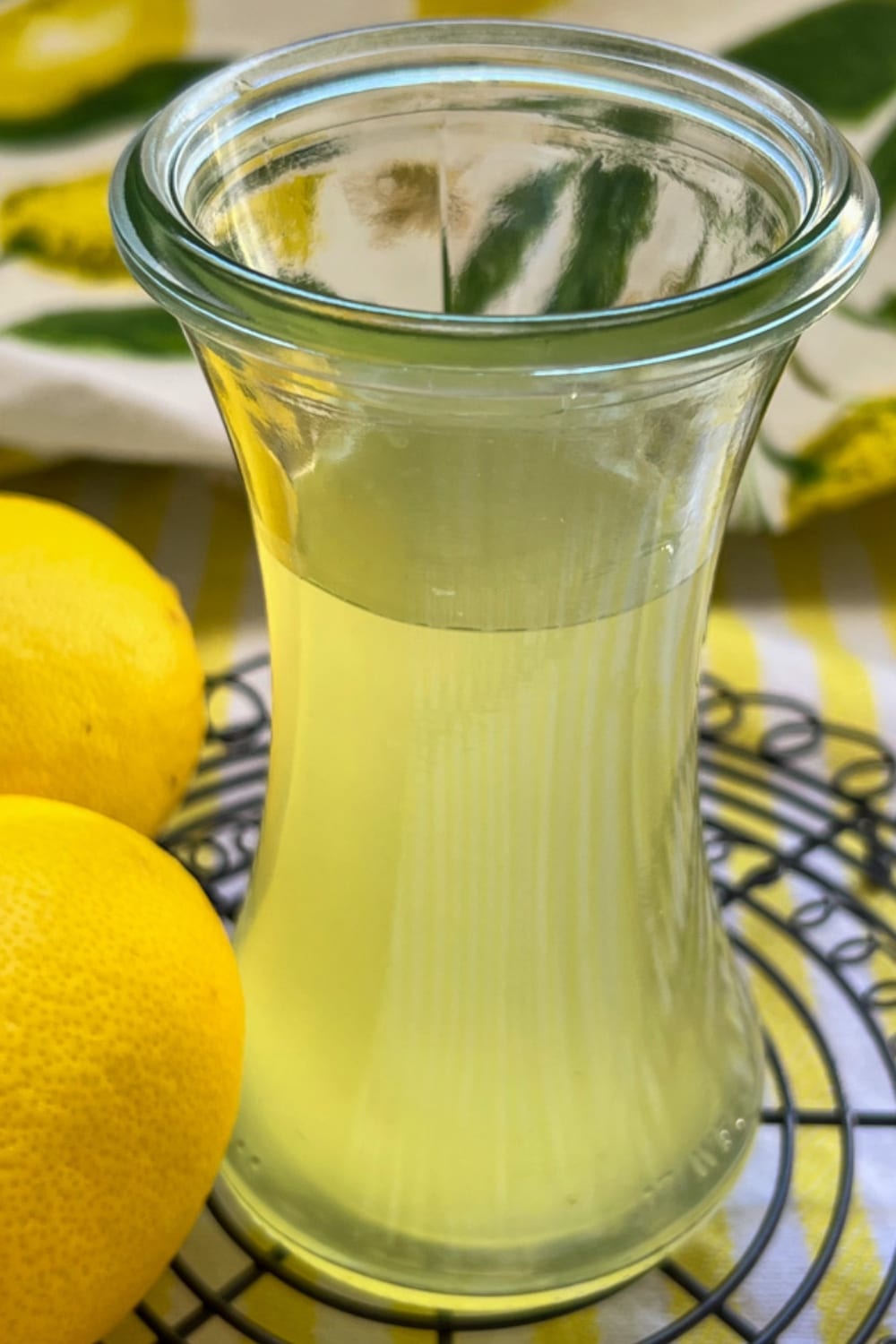 bottle of lemon syrup
