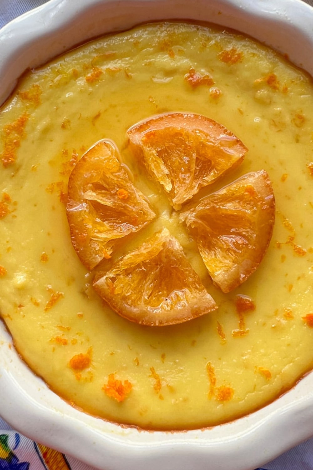 Orange and honey sweet baked ricotta 