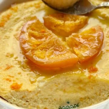 orange and honey sweet baked ricotta cooked