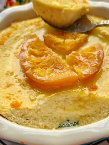 orange and honey sweet baked ricotta cooked