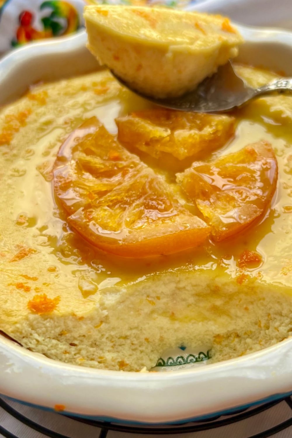 orange and honey sweet baked ricotta cooked
