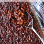 Platter of Easy Homemade Baked Beans