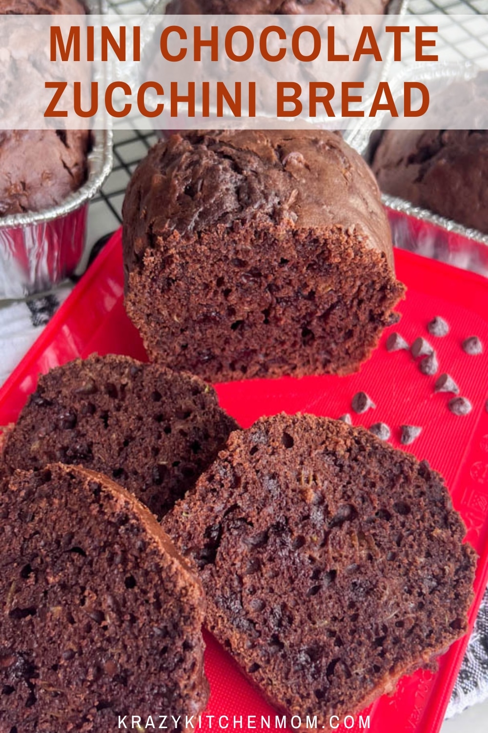 Moist, rich, and just the right size to share, these Mini Chocolate Zucchini Breads are the perfect way to sneak in a little veggie goodness while indulging your chocolate cravings. via @krazykitchenmom